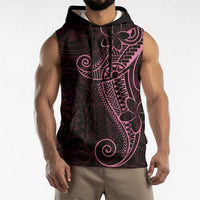 Black Pink Polynesian Tribal Sleeveless Hoodie - Polynesian Pride