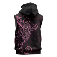 Black Pink Polynesian Tribal Sleeveless Zip Hoodie - Polynesian Pride