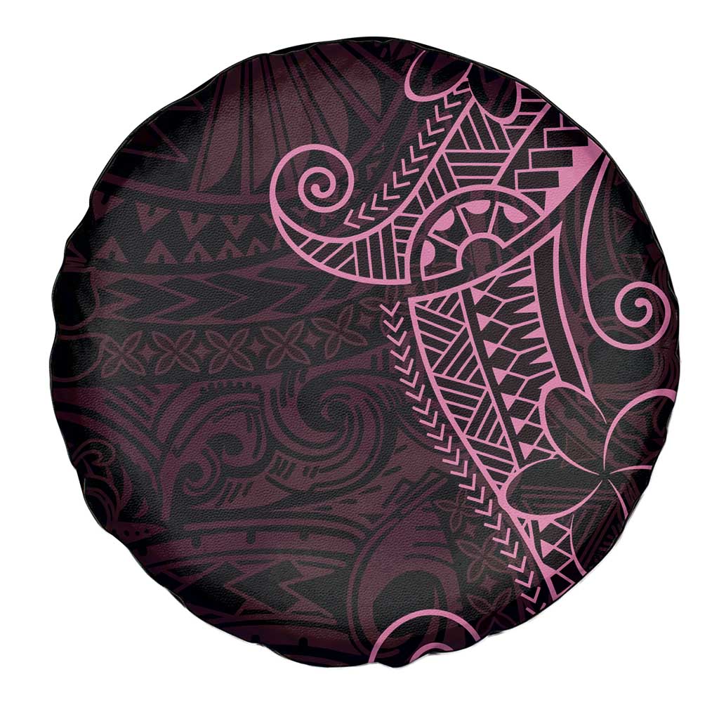 Black Pink Polynesian Tribal Spare Tire Cover - Polynesian Pride