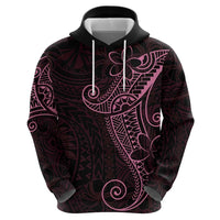 Black Pink Polynesian Tribal Zip Hoodie - Polynesian Pride