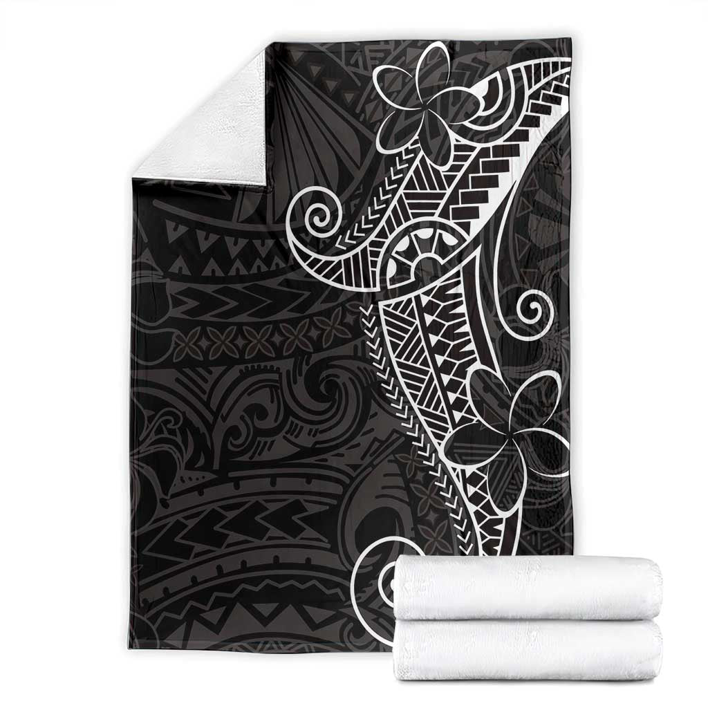 Black White Polynesian Tribal Blanket - Polynesian Pride
