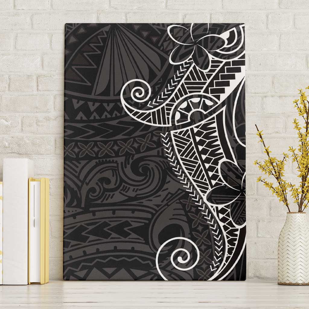 Black White Polynesian Tribal Canvas Wall Art - Polynesian Pride