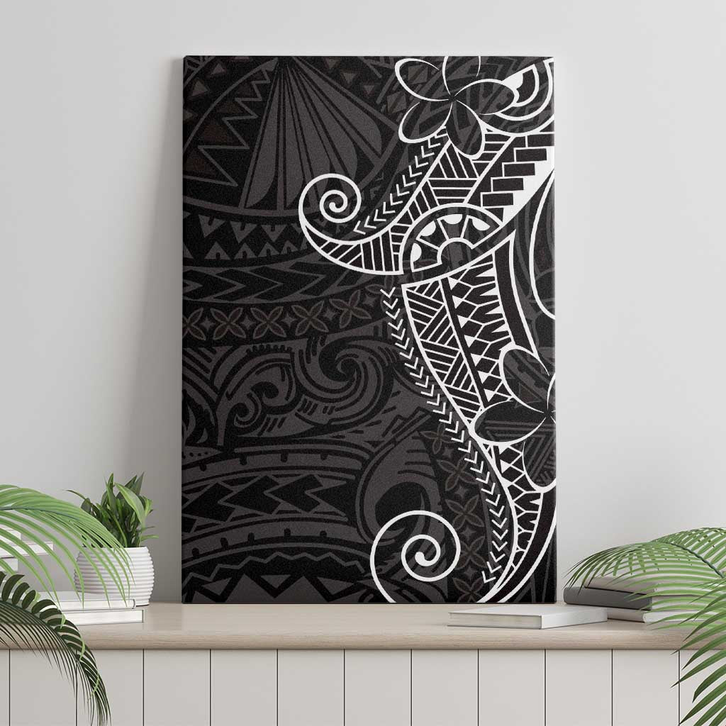 Black White Polynesian Tribal Canvas Wall Art - Polynesian Pride