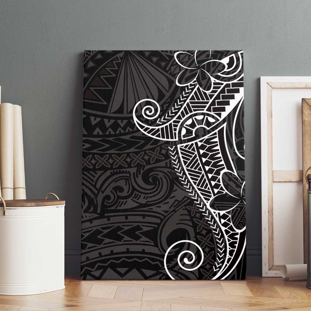 Black White Polynesian Tribal Canvas Wall Art - Polynesian Pride