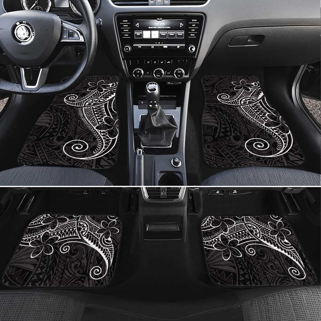 Black White Polynesian Tribal Car Mats - Polynesian Pride