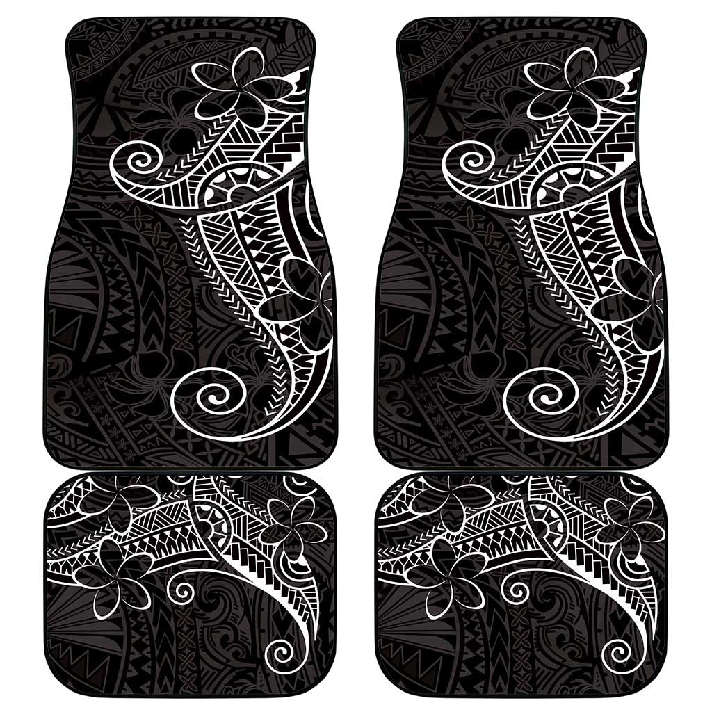 Black White Polynesian Tribal Car Mats - Polynesian Pride