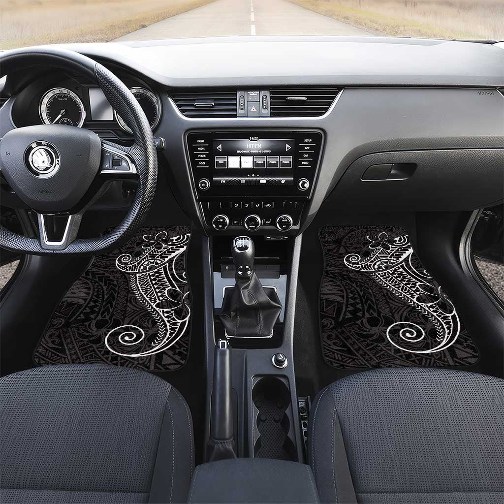 Black White Polynesian Tribal Car Mats - Polynesian Pride