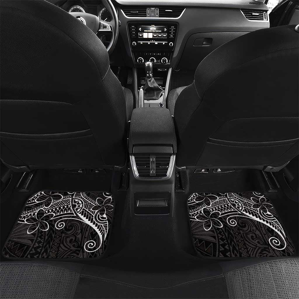 Black White Polynesian Tribal Car Mats - Polynesian Pride
