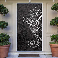 Black White Polynesian Tribal Door Cover - Polynesian Pride