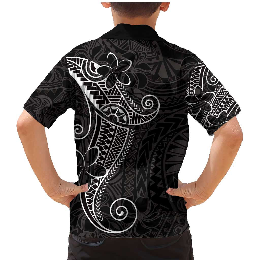 Black White Polynesian Tribal Family Matching Mermaid Dress and Hawaiian Shirt - Polynesian Pride