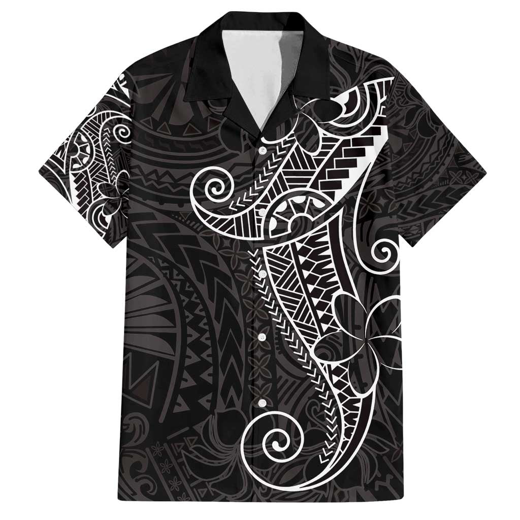 Black White Polynesian Tribal Family Matching Puletasi and Hawaiian Shirt - Polynesian Pride