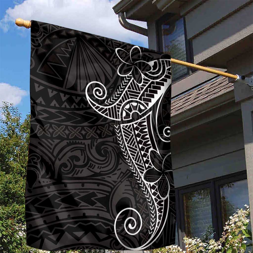 Black White Polynesian Tribal Garden Flag - Polynesian Pride