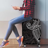 Black White Polynesian Tribal Luggage Cover - Polynesian Pride