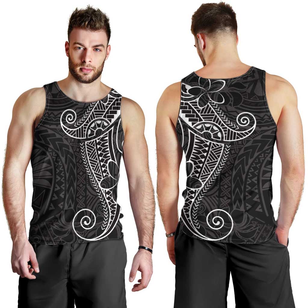Black White Polynesian Tribal Men Tank Top - Polynesian Pride