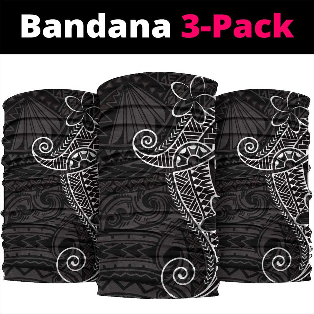 Black White Polynesian Tribal Neck Gaiter - Polynesian Pride