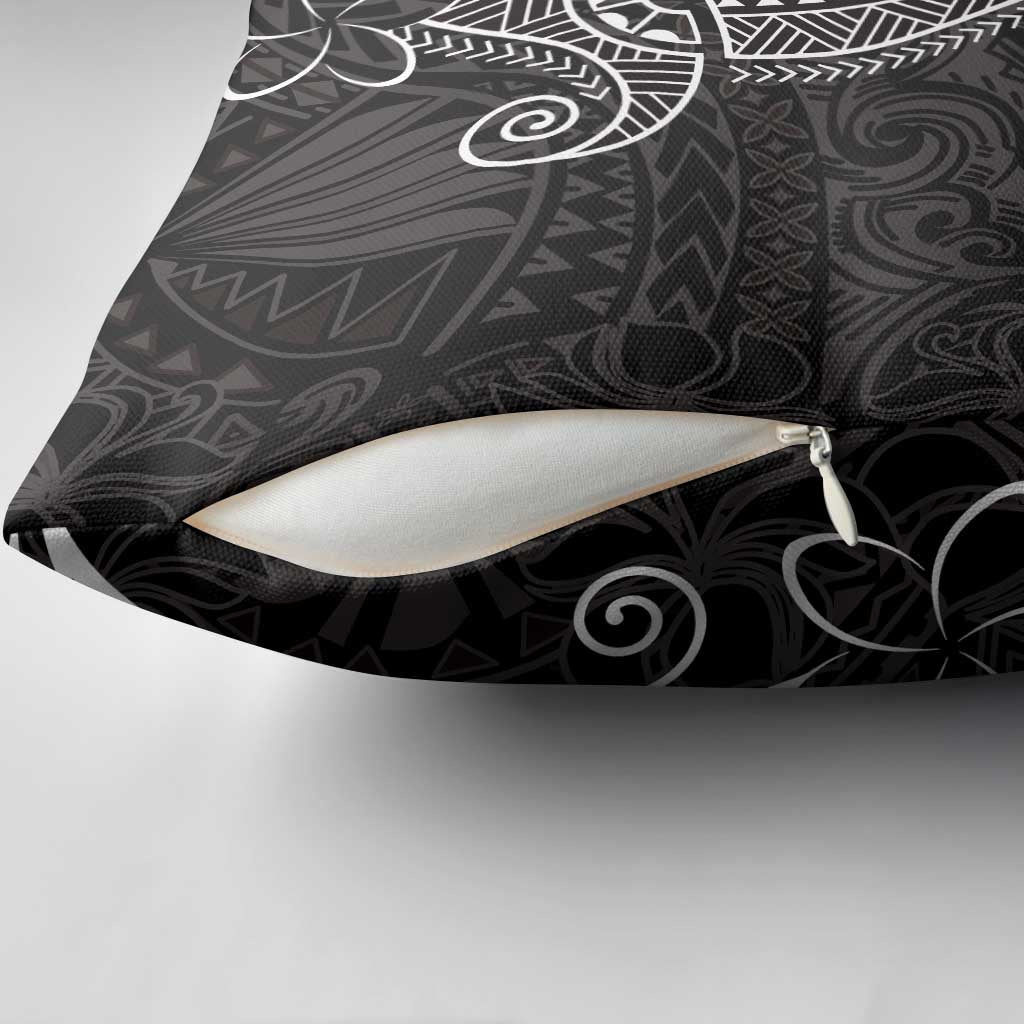 Black White Polynesian Tribal Pillow Cover - Polynesian Pride