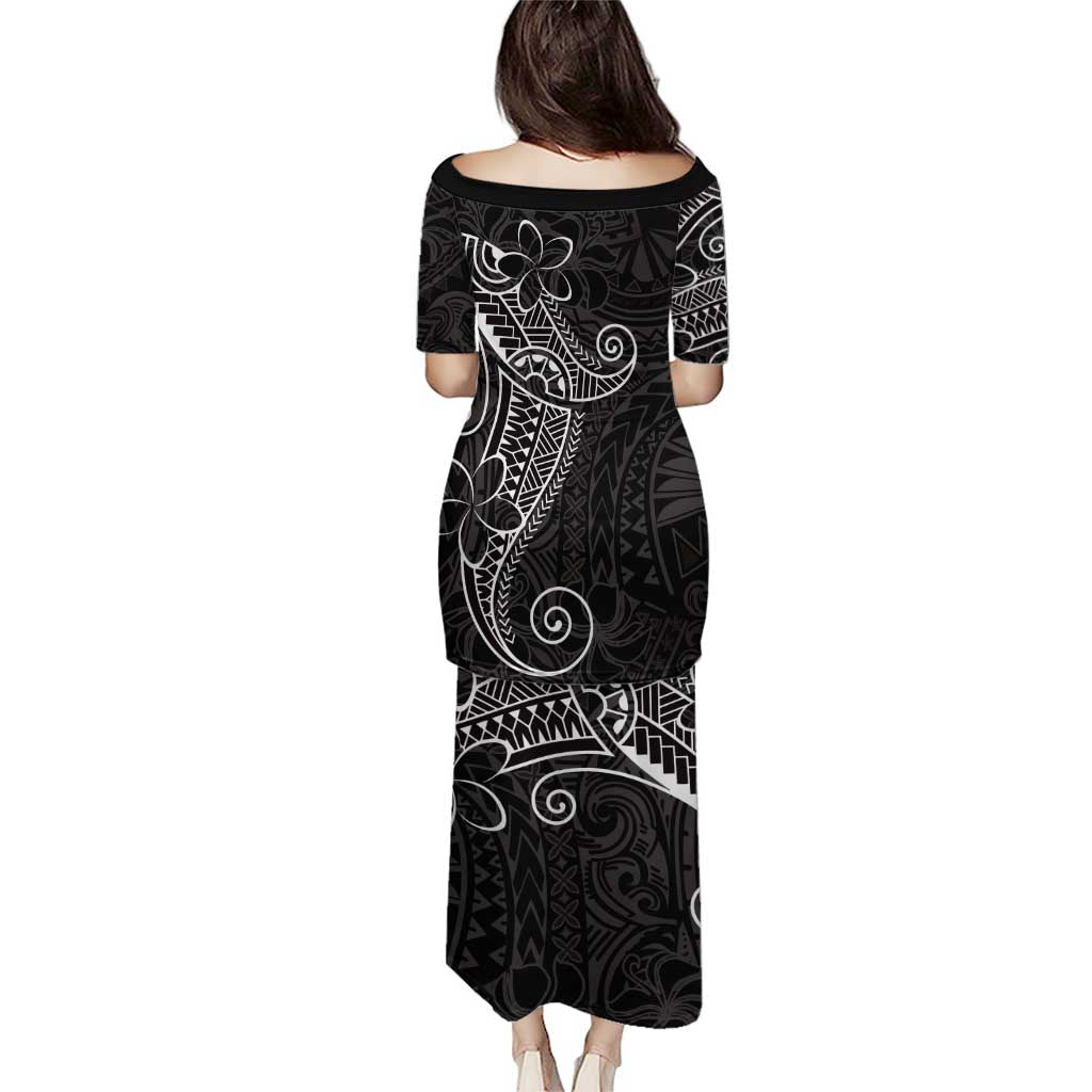 Black White Polynesian Tribal Puletasi - Polynesian Pride