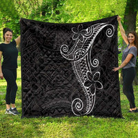 Black White Polynesian Tribal Quilt - Polynesian Pride