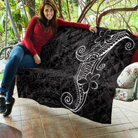 Black White Polynesian Tribal Quilt - Polynesian Pride