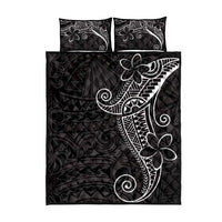 Black White Polynesian Tribal Quilt Bed Set - Polynesian Pride