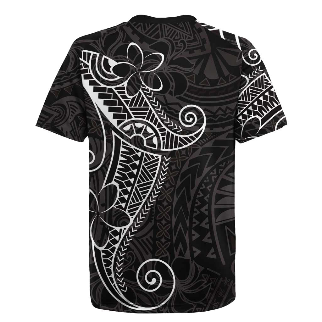 Black White Polynesian Tribal Rugby Jersey - Polynesian Pride