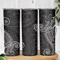 Black White Polynesian Tribal Skinny Tumbler - Polynesian Pride
