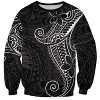 Black White Polynesian Tribal Sweatshirt - Polynesian Pride