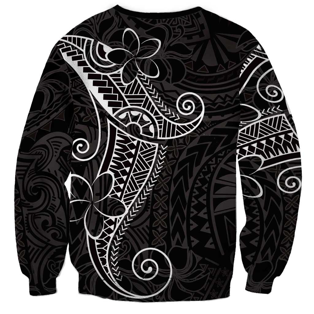 Black White Polynesian Tribal Sweatshirt - Polynesian Pride