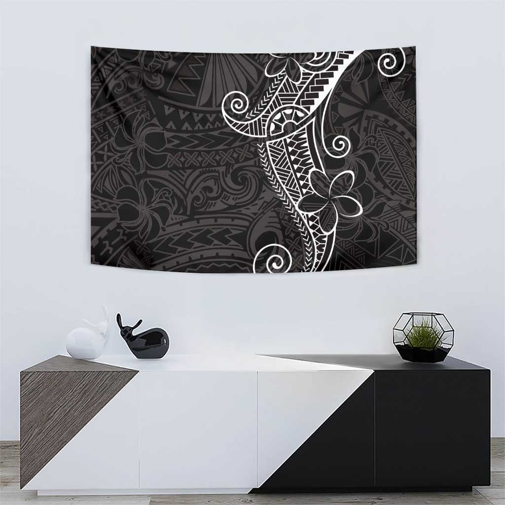 Black White Polynesian Tribal Tapestry - Polynesian Pride