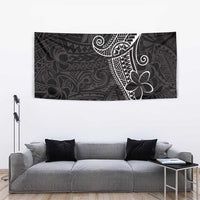 Black White Polynesian Tribal Tapestry - Polynesian Pride