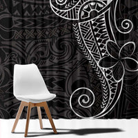 Black White Polynesian Tribal Window Curtain - Polynesian Pride