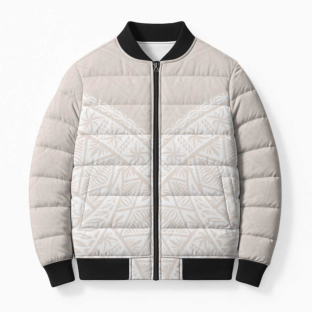 Lotu Tamaiti Tongan Polynesian Art Pattern Bomber Puffer Jacket Traditional Tribal Motifs - Polynesian Pride