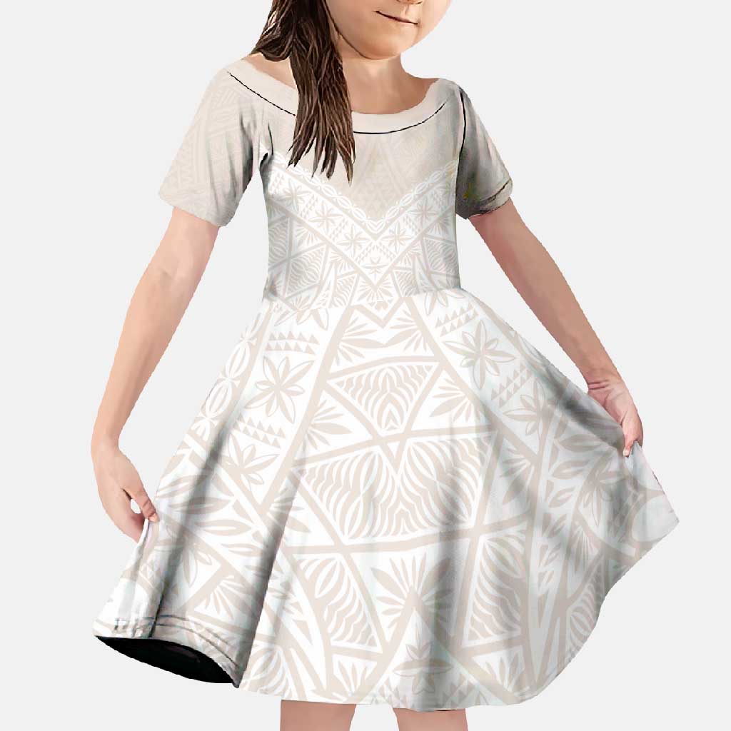 Lotu Tamaiti Tongan Polynesian Art Pattern Family Matching Mermaid Dress and Hawaiian Shirt Traditional Tribal Motifs - Polynesian Pride