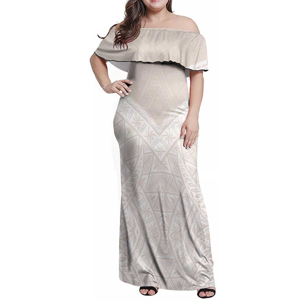 Lotu Tamaiti Tongan Polynesian Art Pattern Family Matching Off Shoulder Maxi Dress and Hawaiian Shirt Traditional Tribal Motifs - Polynesian Pride