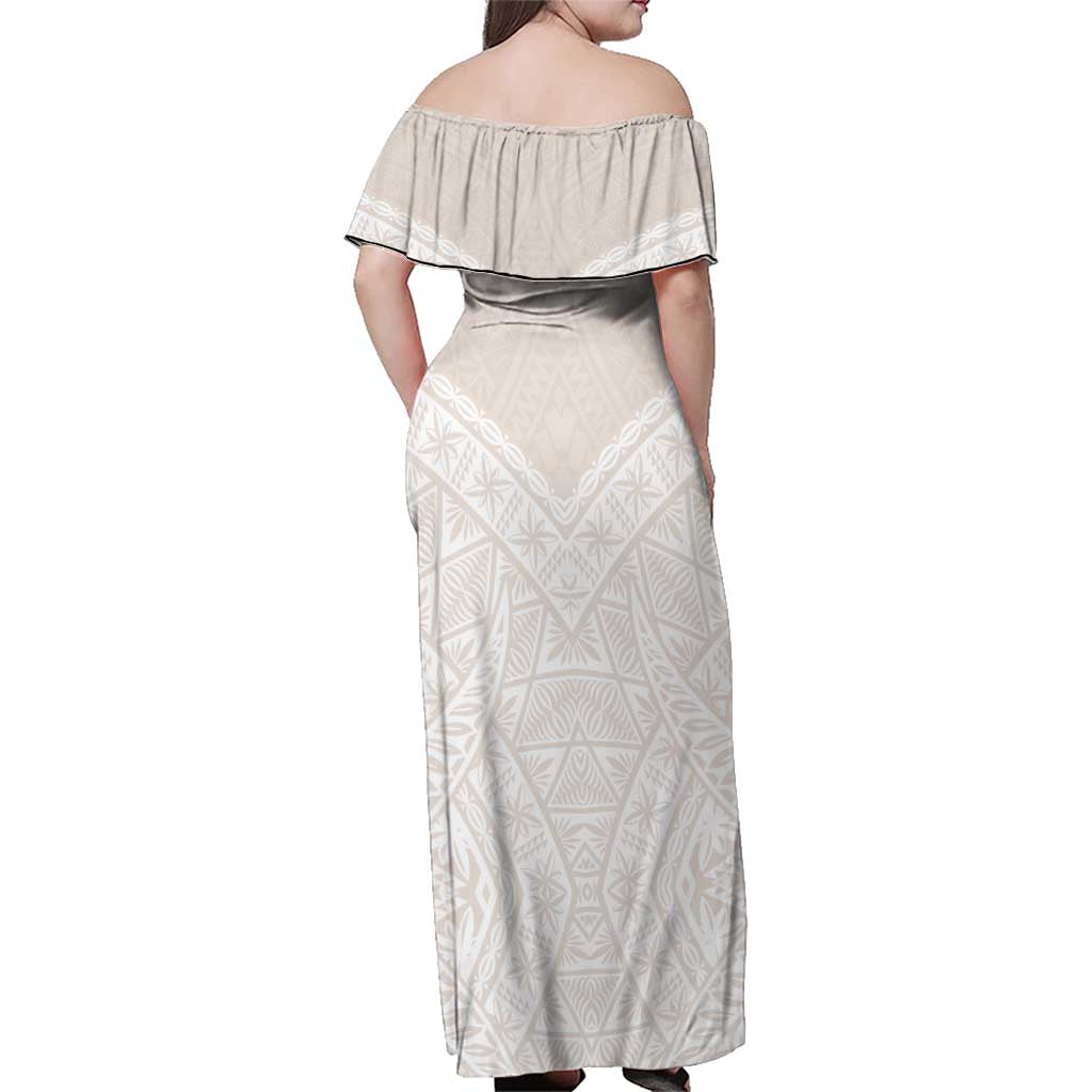 Lotu Tamaiti Tongan Polynesian Art Pattern Family Matching Off Shoulder Maxi Dress and Hawaiian Shirt Traditional Tribal Motifs - Polynesian Pride