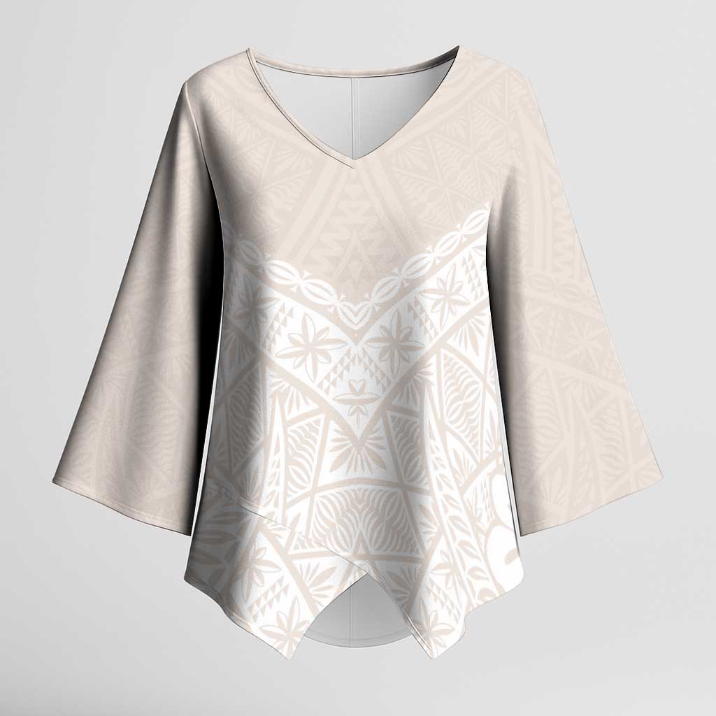 Lotu Tamaiti Tongan Polynesian Art Pattern Kimono Sleeve Blouse Traditional Tribal Motifs - Polynesian Pride