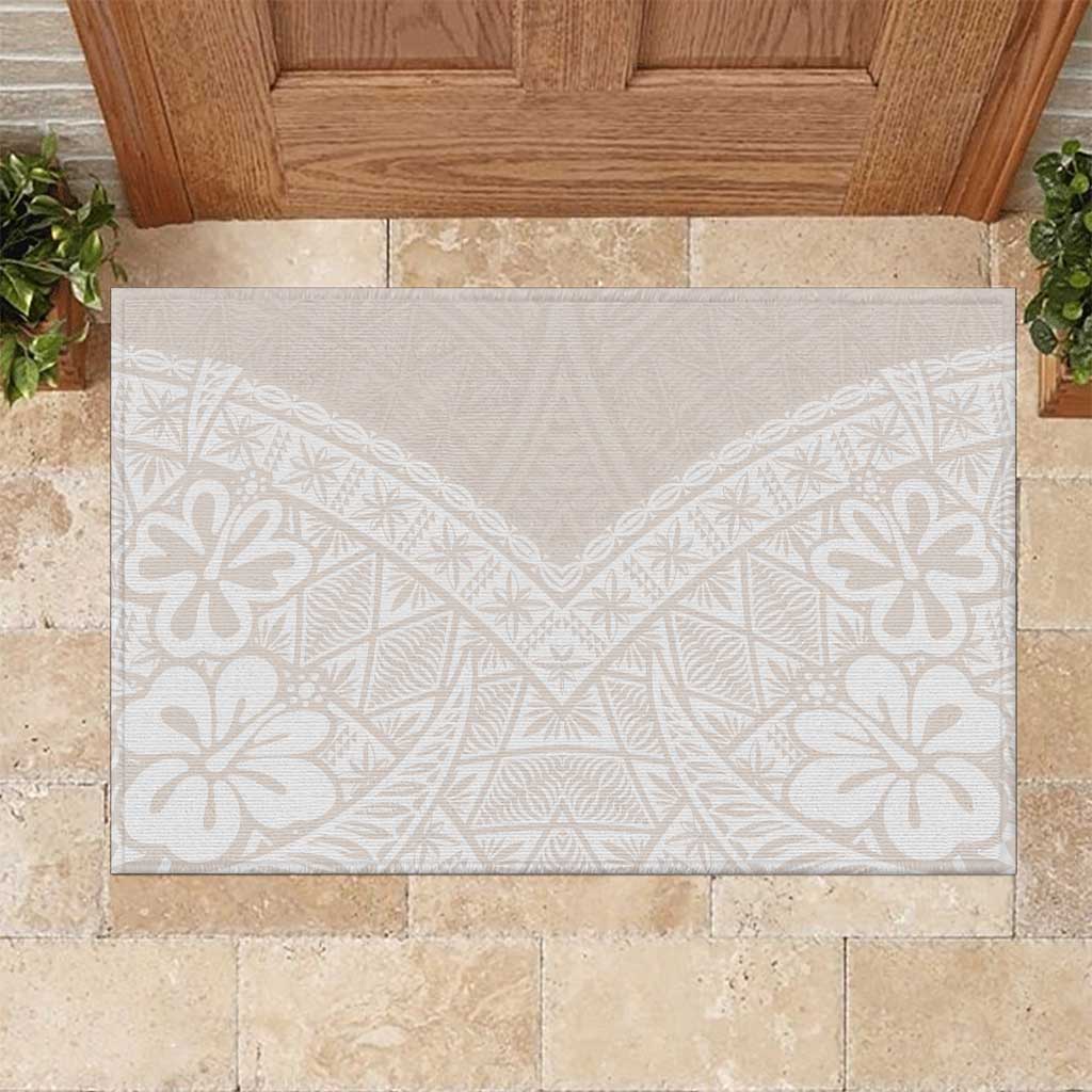 Lotu Tamaiti Tongan Polynesian Art Pattern Rubber Doormat Traditional Tribal Motifs - Polynesian Pride