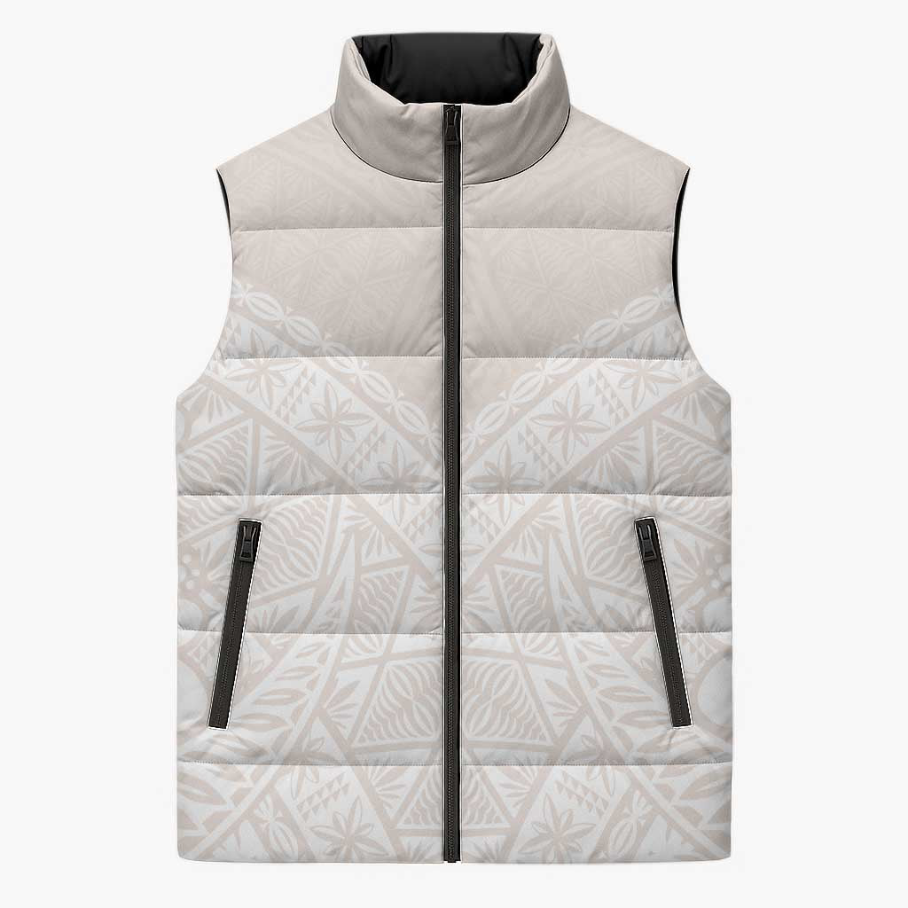 Lotu Tamaiti Tongan Polynesian Art Pattern Sleeveless Puffer Jacket Traditional Tribal Motifs - Polynesian Pride