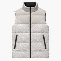 Lotu Tamaiti Tongan Polynesian Art Pattern Sleeveless Puffer Jacket Traditional Tribal Motifs - Polynesian Pride