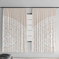 Lotu Tamaiti Tongan Polynesian Art Pattern Window Curtain Traditional Tribal Motifs - Polynesian Pride