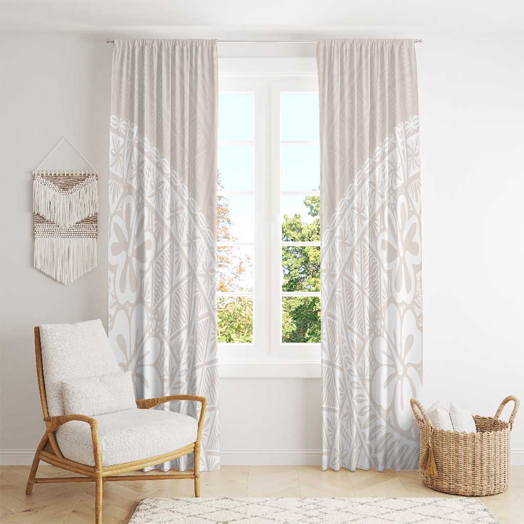 Lotu Tamaiti Tongan Polynesian Art Pattern Window Curtain Traditional Tribal Motifs - Polynesian Pride