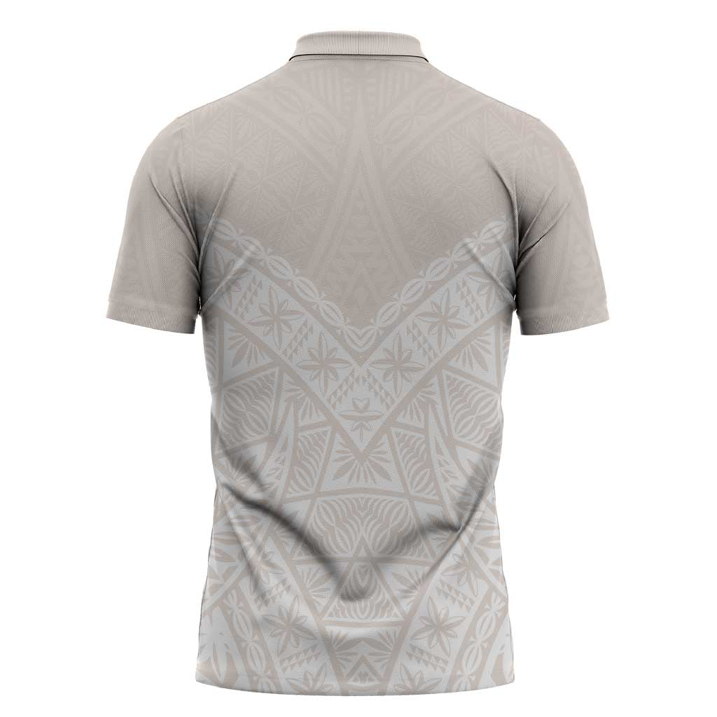 Lotu Tamaiti Tongan Polynesian Art Pattern Zipper Polo Shirt Traditional Tribal Motifs - Polynesian Pride