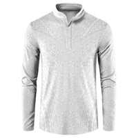 Lotu Tamaiti White Tongan Ngatu Button Sweatshirt Polynesian Tribal Fonulei Pattern - Polynesian Pride