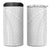 Lotu Tamaiti White Tongan Ngatu 4 in 1 Can Cooler Tumbler Polynesian Tribal Fonulei Pattern - Polynesian Pride