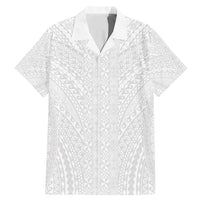 Lotu Tamaiti White Tongan Ngatu Family Matching Mermaid Dress and Hawaiian Shirt Polynesian Tribal Fonulei Pattern - Polynesian Pride