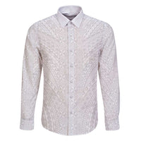 Lotu Tamaiti White Tongan Ngatu Family Matching Puletasi and Hawaiian Shirt Polynesian Tribal Fonulei Pattern - Polynesian Pride