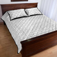 Lotu Tamaiti White Tongan Ngatu Quilt Bed Set Polynesian Tribal Fonulei Pattern - Polynesian Pride