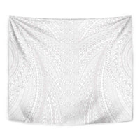 Lotu Tamaiti White Tongan Ngatu Tapestry Polynesian Tribal Fonulei Pattern - Polynesian Pride