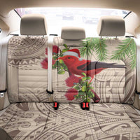 Christmas Hawaii with I'iwi Bird Back Car Seat Cover Aloha Mele Kalikimaka - Beige Art