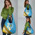 Tuvalu Plumeria Flowers Grocery Bag Polynesian Tribal Pattern